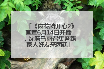 《麻花特开心2》官宣6月14日开播，沈腾马丽召集各路家人好友来团建