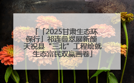 「2025甘肃生态环保行」祁连叠翠展新颜 天祝县“三北”工程绘就生态富民双赢画卷