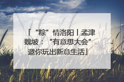 “粽”情洛阳丨孟津魏坡：“有意思大会”邀你玩出新意生活