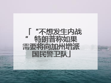 “不想发生内战” 特朗普称如果需要将向加州增派国民警卫队