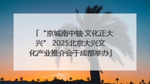 “京城南中轴·文化正大兴” 2025北京大兴文化产业推介会于成都举办