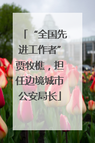 “全国先进工作者”贾牧樵，担任边境城市公安局长
