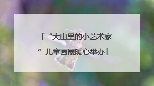 “大山里的小艺术家”儿童画展暖心举办