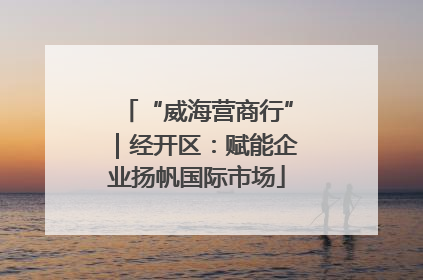 “威海营商行”｜经开区：赋能企业扬帆国际市场