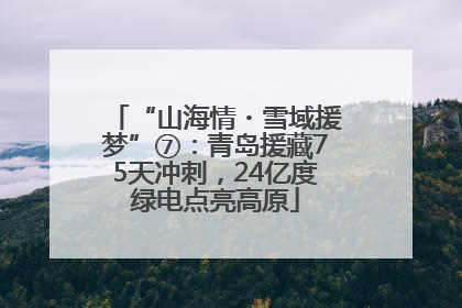 “山海情・雪域援梦”⑦：青岛援藏75天冲刺，24亿度绿电点亮高原
