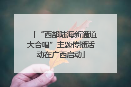 “西部陆海新通道大合唱”主题传播活动在广西启动
