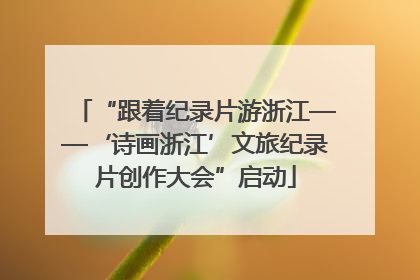 “跟着纪录片游浙江——‘诗画浙江’文旅纪录片创作大会”启动