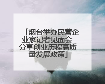 烟台举办民营企业家记者见面会 分享创业历程高质量发展政策