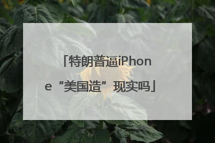 特朗普逼iPhone“美国造”现实吗