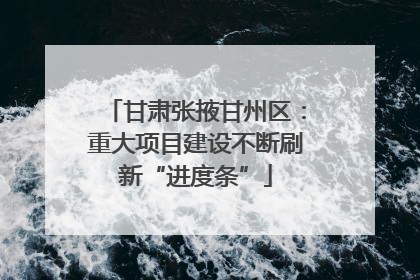 甘肃张掖甘州区：重大项目建设不断刷新“进度条”