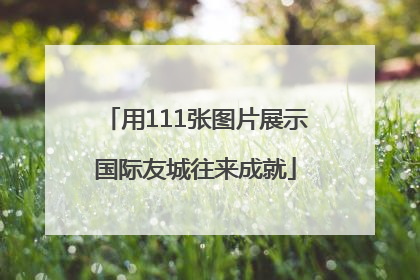 用111张图片展示国际友城往来成就