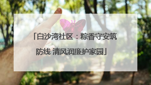 白沙湾社区：粽香守安筑防线 清风润廉护家园