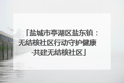 盐城市亭湖区盐东镇：无结核社区行动守护健康 ·共建无结核社区