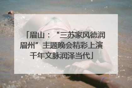 眉山：“三苏家风德润眉州”主题晚会精彩上演千年文脉润泽当代