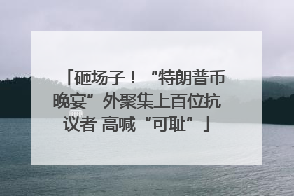 砸场子！“特朗普币晚宴”外聚集上百位抗议者 高喊“可耻”