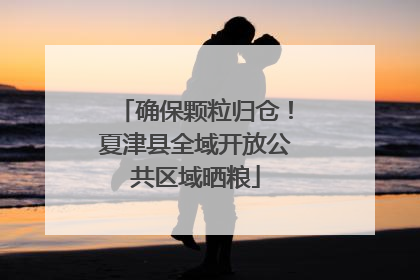 确保颗粒归仓！夏津县全域开放公共区域晒粮