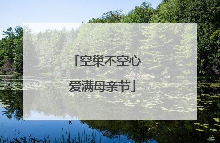 空巢不空心 爱满母亲节