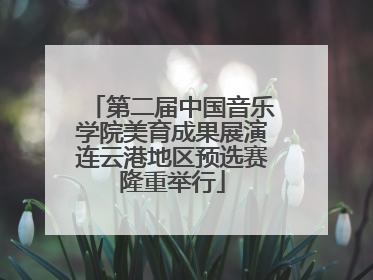 第二届中国音乐学院美育成果展演连云港地区预选赛隆重举行