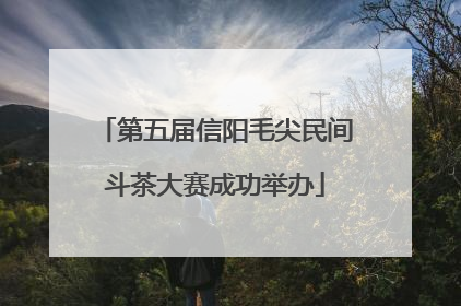 第五届信阳毛尖民间斗茶大赛成功举办