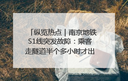 纵览热点｜南京地铁S1线突发故障：乘客走隧道半个多小时才出站，地铁方称造成误机会解决处理