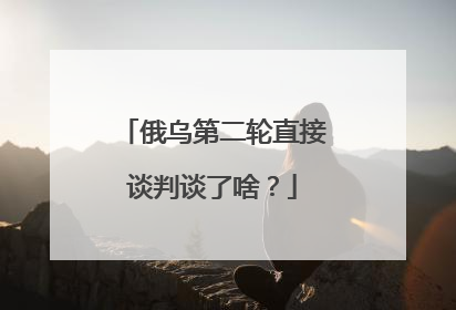 俄乌第二轮直接谈判谈了啥？