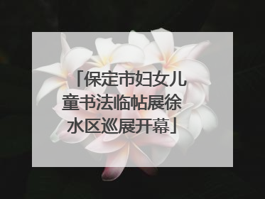 保定市妇女儿童书法临帖展徐水区巡展开幕