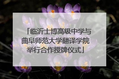 临沂士博高级中学与曲阜师范大学翻译学院举行合作授牌仪式