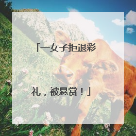 一女子拒退彩礼，被悬赏！