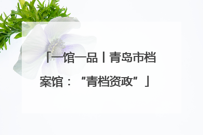 一馆一品丨青岛市档案馆：“青档资政”