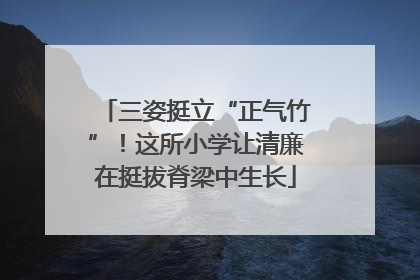 三姿挺立“正气竹”！这所小学让清廉在挺拔脊梁中生长
