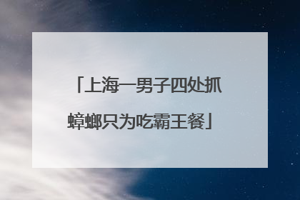 上海一男子四处抓蟑螂只为吃霸王餐