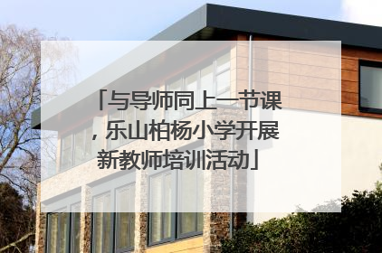 与导师同上一节课，乐山柏杨小学开展新教师培训活动
