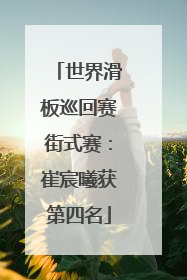 世界滑板巡回赛街式赛：崔宸曦获第四名