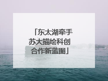 东太湖牵手苏大描绘科创合作新蓝图