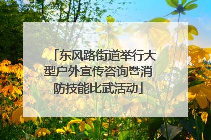 东风路街道举行大型户外宣传咨询暨消防技能比武活动