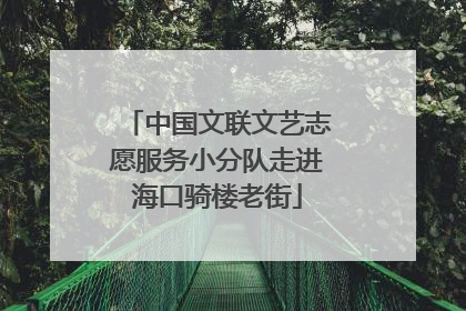 中国文联文艺志愿服务小分队走进海口骑楼老街