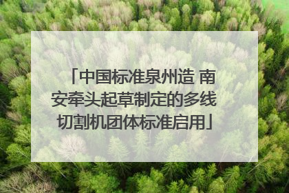 中国标准泉州造 南安牵头起草制定的多线切割机团体标准启用