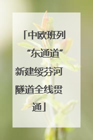 中欧班列“东通道”新建绥芬河隧道全线贯通