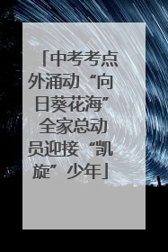 中考考点外涌动“向日葵花海” 全家总动员迎接“凯旋”少年