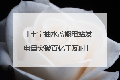 丰宁抽水蓄能电站发电量突破百亿千瓦时
