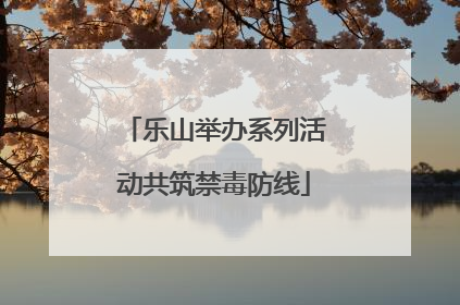 乐山举办系列活动共筑禁毒防线