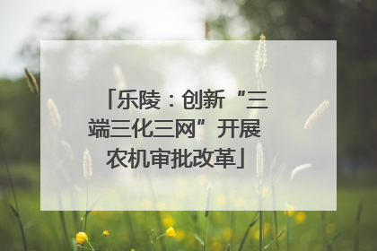 乐陵：创新“三端三化三网”开展农机审批改革