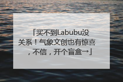 买不到Labubu没关系！气象文创也有惊喜，不信，开个盲盒→