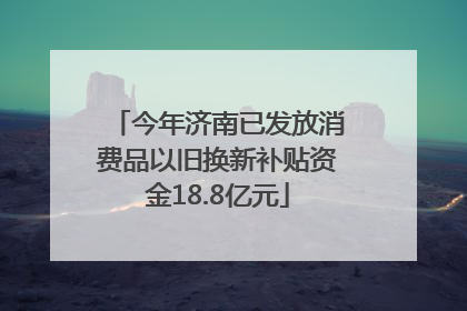 今年济南已发放消费品以旧换新补贴资金18.8亿元