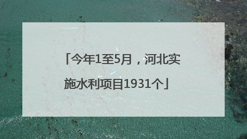 今年1至5月，河北实施水利项目1931个