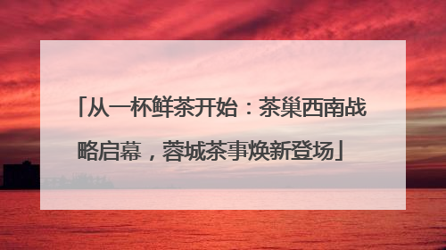 从一杯鲜茶开始：茶巢西南战略启幕，蓉城茶事焕新登场