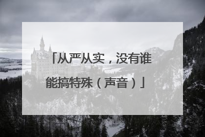 从严从实，没有谁能搞特殊（声音）