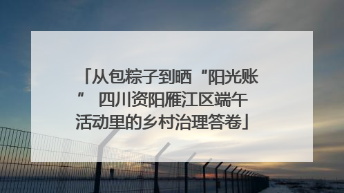 从包粽子到晒“阳光账” 四川资阳雁江区端午活动里的乡村治理答卷