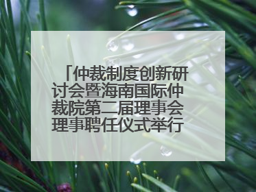 仲裁制度创新研讨会暨海南国际仲裁院第二届理事会理事聘任仪式举行，共商自贸港法治建设新路径