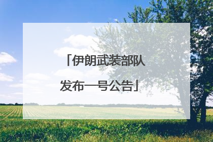伊朗武装部队发布一号公告